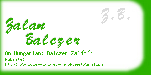 zalan balczer business card